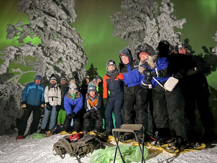 Ruka: Evening snowshoe hike in search of Northern Lights - Key Points
