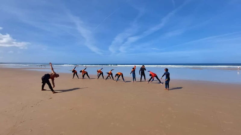 Sabura Surf Lessons & Rentals: F. da Telha Beach near Lisbon - F. da Telha Beach: The Perfect Setting for Surf Lessons