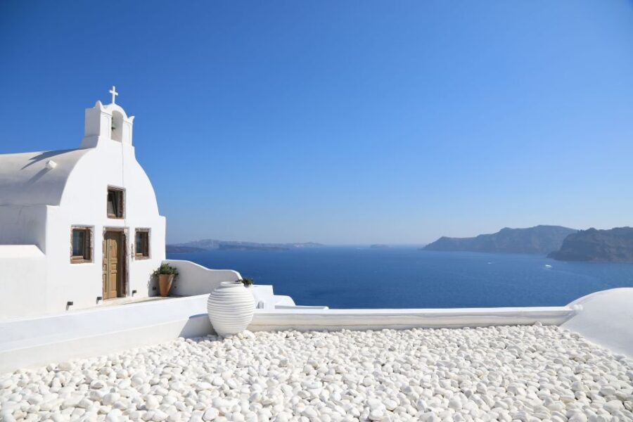 Santorini 5hour Semi-Private DAY HIGHLIGHTS Tour - Flexible Pick-Up and Drop-Off for Your Convenience