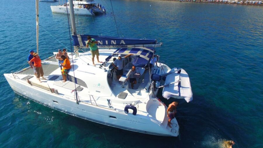 Santorini: 7-Hour Private Catamaran Cruise with Food & Drink - Exploring Santorini’s Most Famous Beaches from the Water