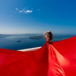 Santorini Flying Dress Photoshoot - The Scenic Backdrops of Imerovigli Village