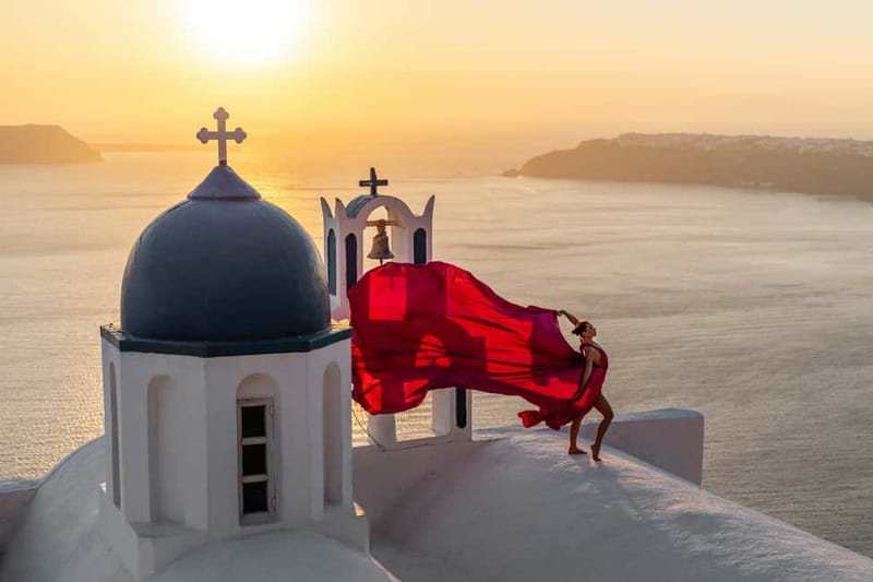 Santorini: Flying Dress Photoshoot - What to Expect at the Santorini Photoshoot