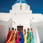 Santorini: Group Flying Dress Photoshoot with Pickup - How the Photoshoot Happens in Santorini