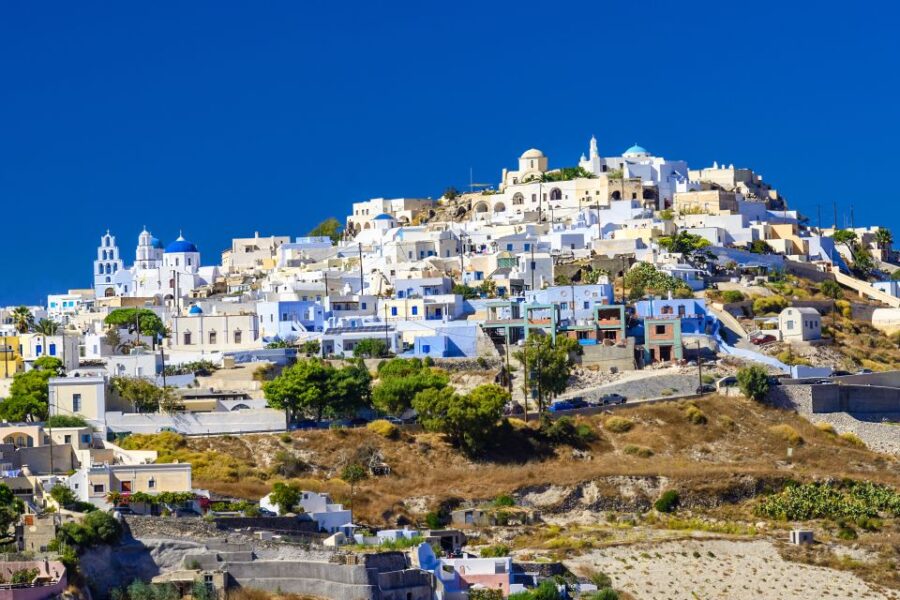 Santorini: Island Highlights Guided Day Trip with Oia Sunset - Discover Pyrgos Village’s Picturesque Streets and Local Charm