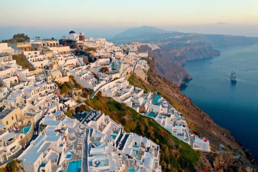 Santorini Island Tour for Cruise Travelers - Small Group - From the Cable Car to the Medieval Pyrgos Village