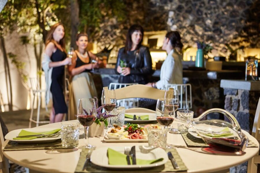 Santorini: Night Hike, Wine Tasting, and Greek Dinner - Sunset from the Hilltop with Caldera Views