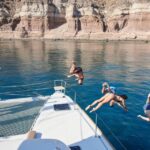 Santorini: Platinum Catamaran Cruise w/ BBQ Meal & Open Bar - Exploring Santorini’s Unique Beach Stops and Hot Springs