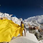 Santorini: Private Flying Dress Photoshoot at Blue Domes - Selecting the Perfect Flying Dress for Your Photoshoot