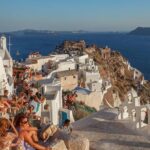 Santorini Private Motor Yacht Cruise - Enjoying a Tasty BBQ and Greek Buffet Onboard