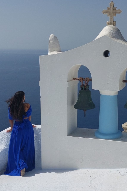 Santorini: Private Sunset Tour with Wine Tasting and Dinner - Firostefani and the Iconic Blue Dome Church