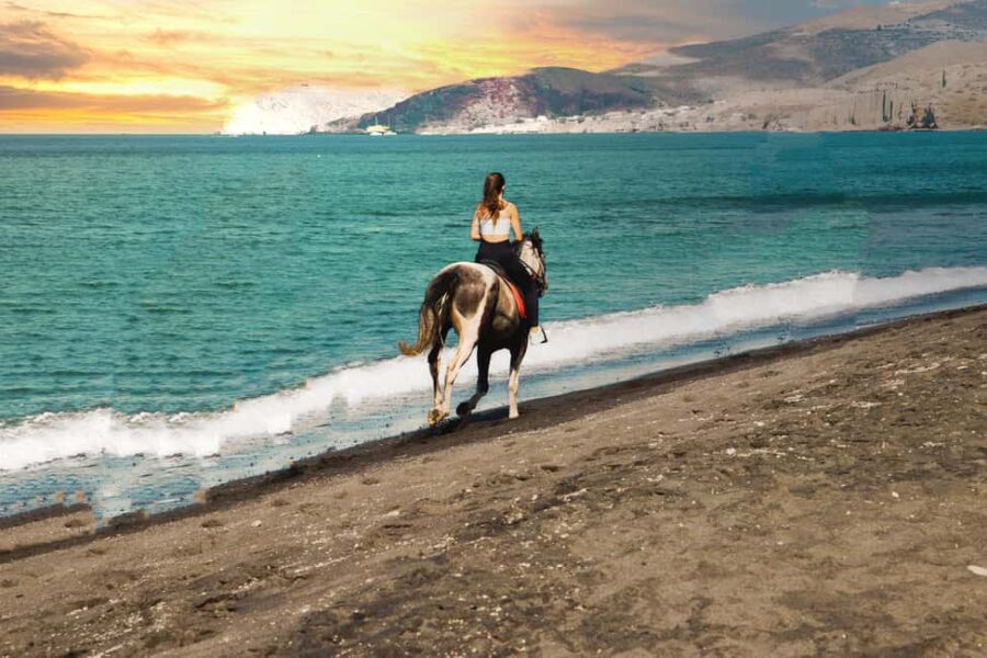 Santorini: Sunset Horse Riding Tour with Professional Photos - Starting Point at Roloas Horse Riding in Akrotiri