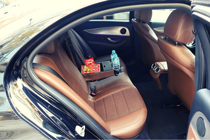 Santorini VIP Limousine Transfer Services - The Mercedes-Benz E-Class and Onboard Amenities