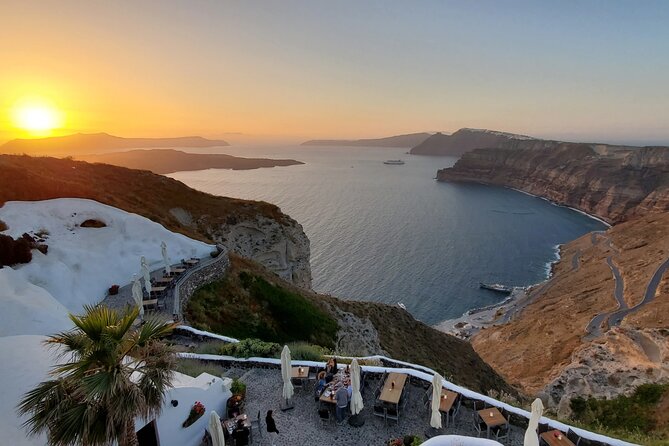 Santorini Wine Secrets - Sunset and Scenic Views at Venetsanos Winery in Megalochori