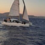 Santorini:Catamaran: private cruise with food & drinks - Starting Point at Vlychada Marina and Route Details