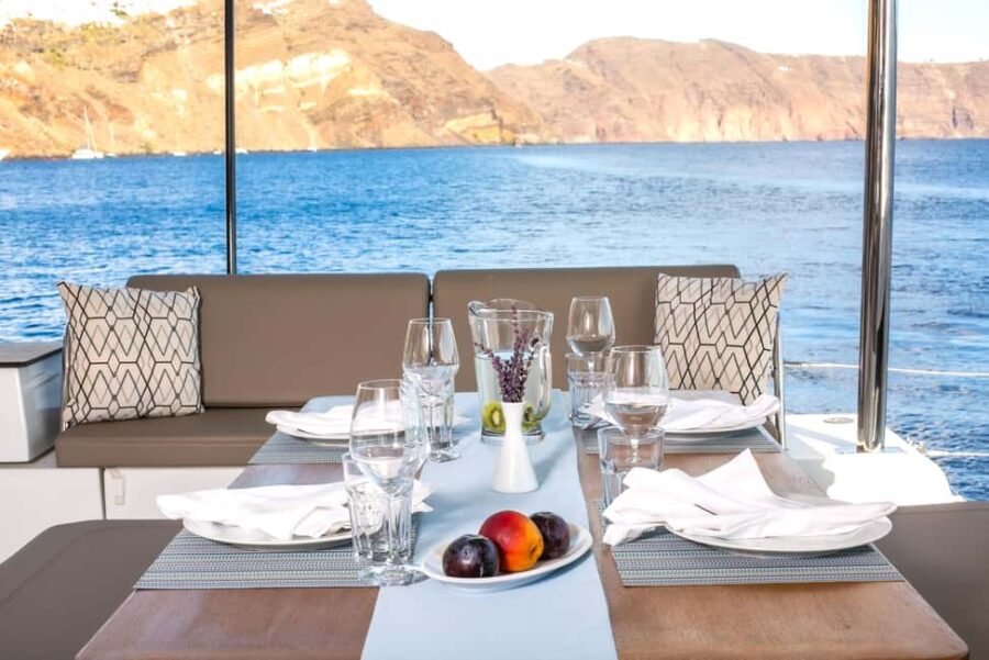 Santorini:Private Catamaran Tour with BBQ & Unlimited Drinks - Starting from Ammoudi Port for a Scenic Journey