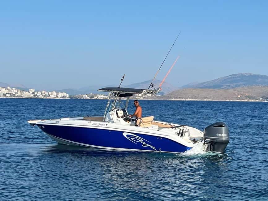 Saranda: Aqua Prestige Boat Tour with Swimming and Drinks - From the Saranda Port to the Coastal Caves