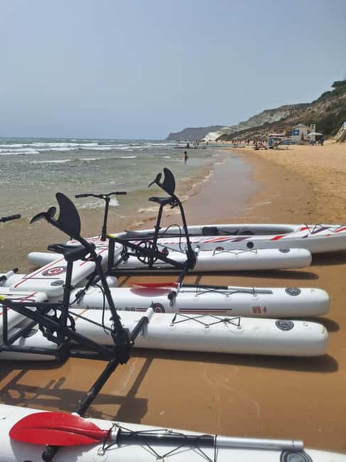 Scala dei Turchi: Excursions en Kayak, SUP & Waterbike - Starting Point at Lounge Beach Scala dei Turchi