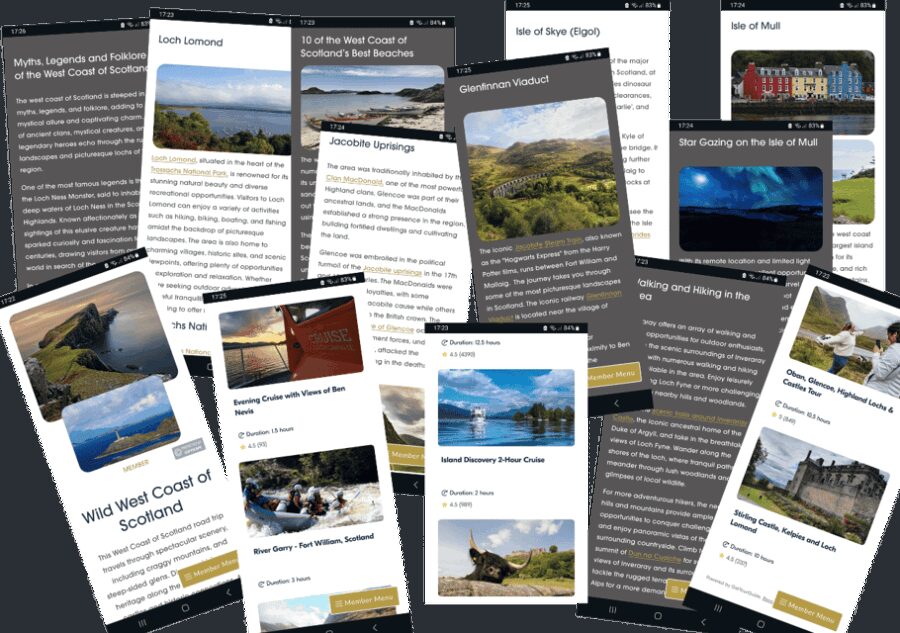 Scotland's West Coast: Online Road Trip Travel Guide - The Digital Guidebook: A Practical Planning Tool