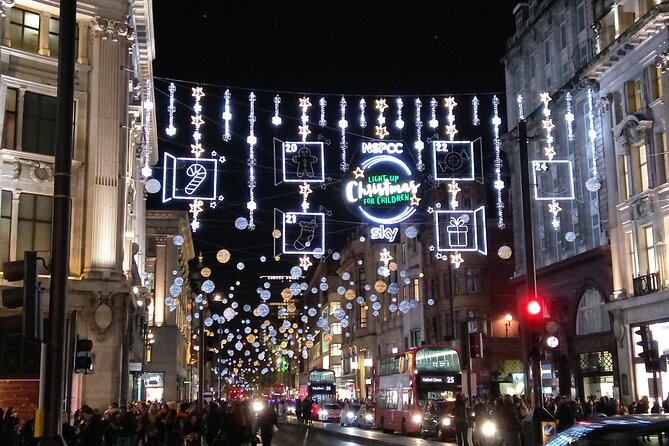 See London Christmas Lights Open-Top Bus Tour with guide - The Route Highlights: From Marble Arch to Trafalgar Square