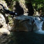 Sensation canyon in the Ossau valley in Laruns (64440) - Route Highlights: Jumps, Toboggans, and Natural Water Slides