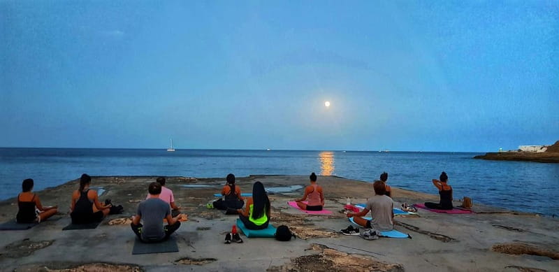 Sliema: Beach Yoga Class - Sliema and the Chalet Location for Yoga by the Sea