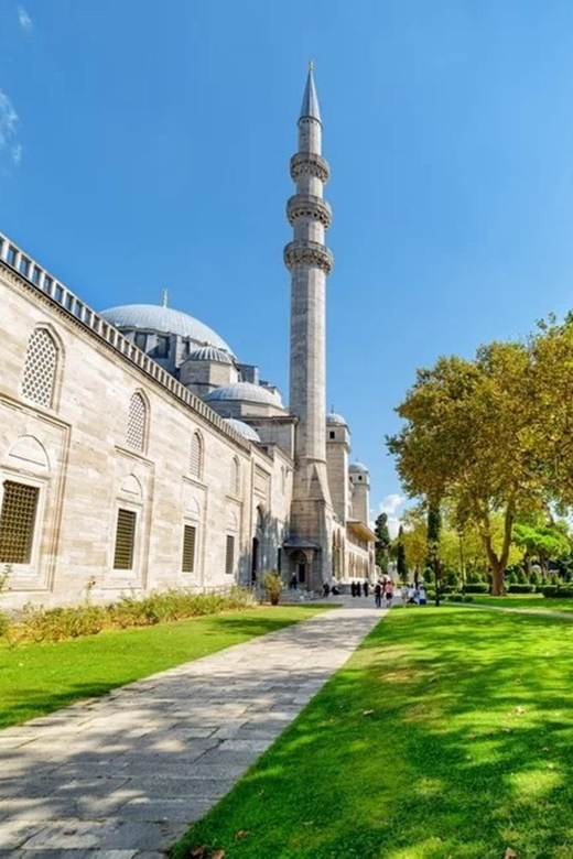 stanbul: Bus Tour with Cable Car, Bosporus Cruise, & Lunch - Exploring the Rustem Pasa Mosque with Intricate Znik Tiles