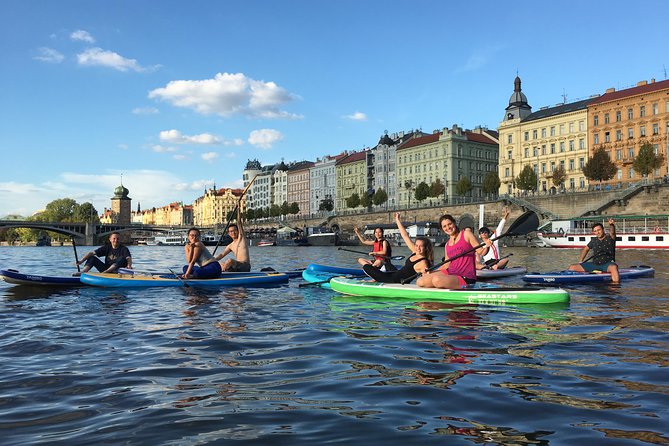 Stand-Up Paddleboarding on the Vltava River in Prague - Starting Near Vyšehrad for a Scenic Paddle