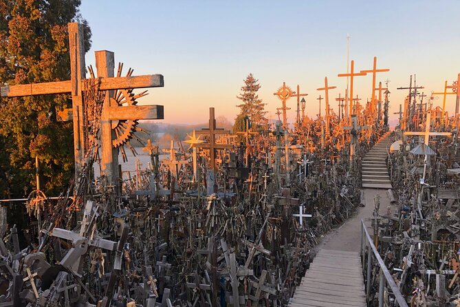 Sunrise at the Hill of Crosses - 2 countries in 1 day - Crossing into Lithuania from Latvia