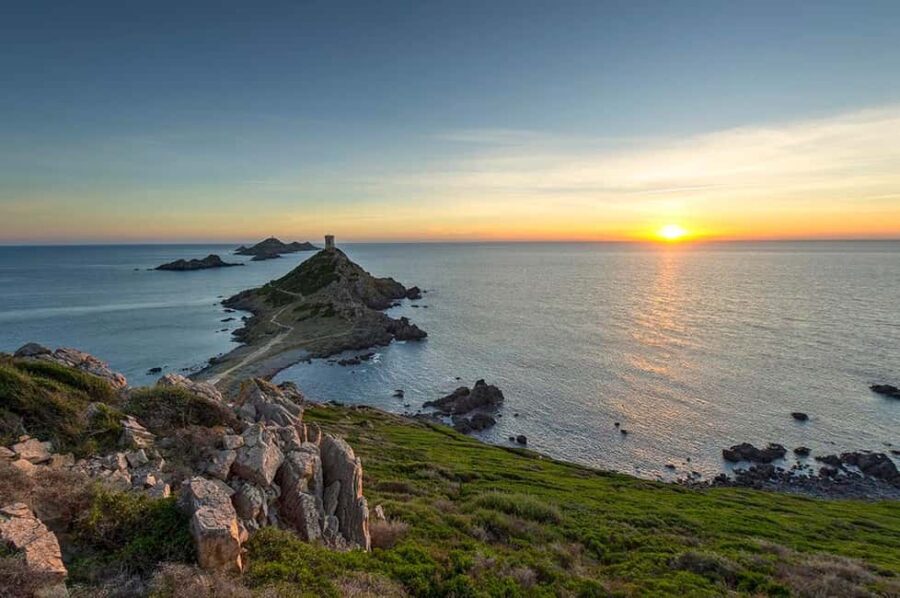 Sunset at the Sanguinaires Islands: Festive Christmas Cruise - Savoring Corsican Holiday Flavors on Board