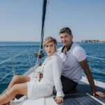 Sunset on a boat with cava included - From Meeting Point to Departure at Marina Salinas Harbor