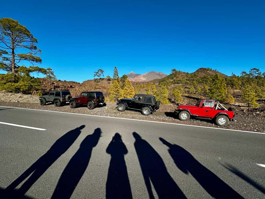 Tenerife: Jeep Wrangler Tour to Mount Teide, Day and Sunset - Scenic Stops and Views Along the Way