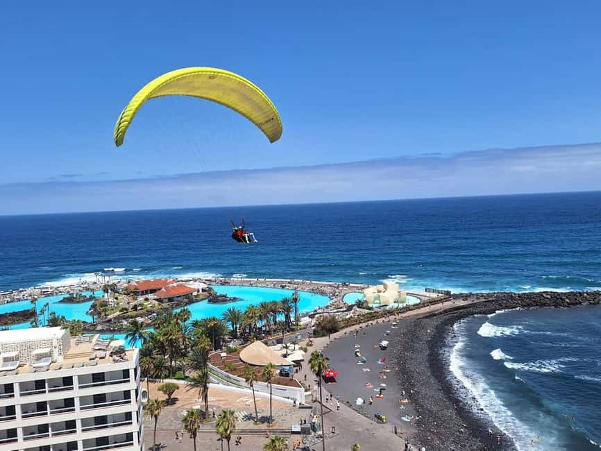 Tenerife: Paragliding Tandem in Playa Martianez - Starting Point at Martianez Adventures in Puerto de la Cruz