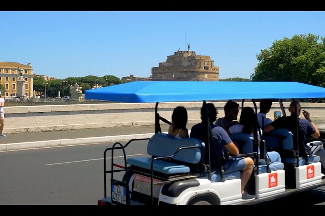 The best of Rome by Golf Cart - private tour - Crossing Piazza Venezia and Seeing the "Wedding Cake"