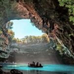 The Caves ....Drogarati Cave and Melissani Lake - Exploring Melissani Lake by Small Rowboat