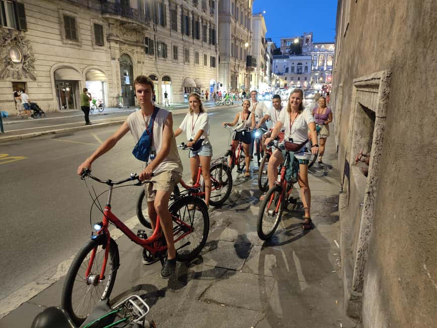 Trastevere by Night: Rome Evening Bike Tour & Wine Tasting - From the Illuminated Saint Peters Basilica to Castel Sant’Angelo