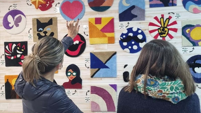 TUFTING: Learn how to make a rug during a fun class in Valencia. - The Unique Art of Tufting in Valencia