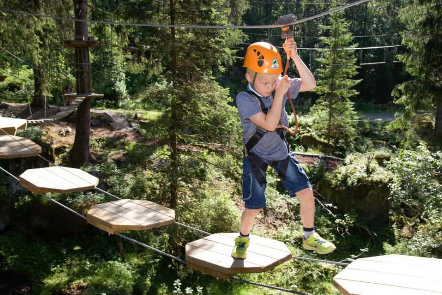 Voss High Rope Course: Mini & Micro Course - What to Expect at the Micro & Mini Courses in Åsbrekkegjellet