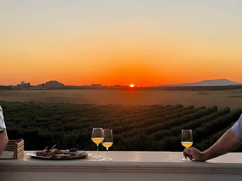 Wine tasting under the Stars in the vineyards of Agrigento - The Setting at Agrigento’s Vineyards at Sunset
