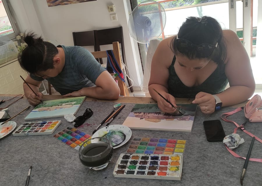 workshop for painting acropolis/landscape with local artist - The Studio in Athens: The Perfect Creative Setting