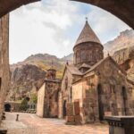 Yerevan: Garni, Geghard & Azat Canyon Sunset Tour - Exploring Geghard Monastery at Dusk