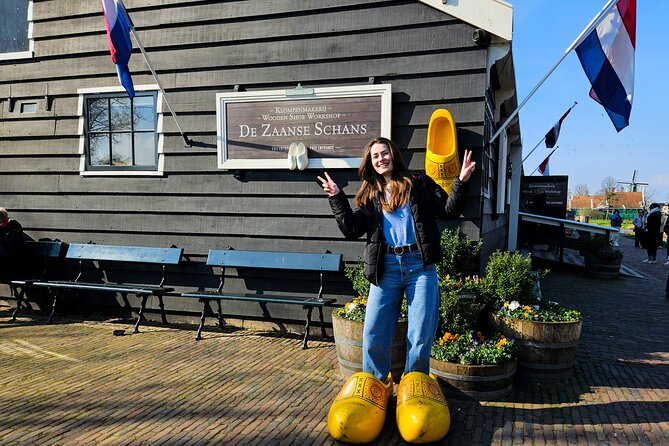 Zaanse Schans Windmills and Volendam from Amsterdam, Live Guided - Crafting Classic Dutch Clogs at Kooijman Souvenirs
