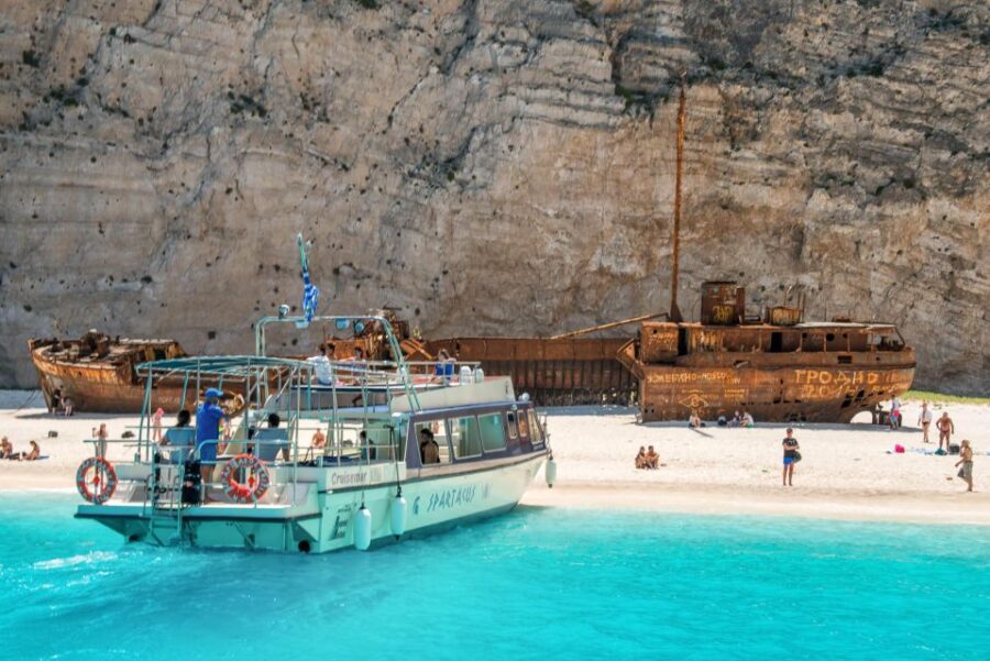 Zakynthos: Glass-Bottom Boat to Navagio, Caves & White Beach - Exploring Zakynthos’s Iconic Shipwreck Beach from the Water