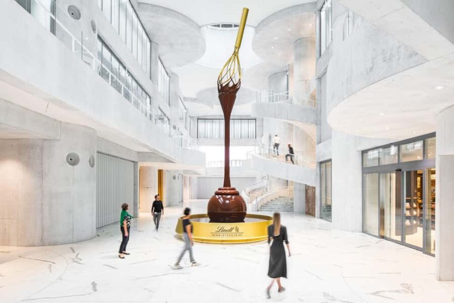 Zurich: Lindt Home of Chocolate Museum Ticket & Pickup - The Enchanting Entrance and the Iconic Chocolate Fountain