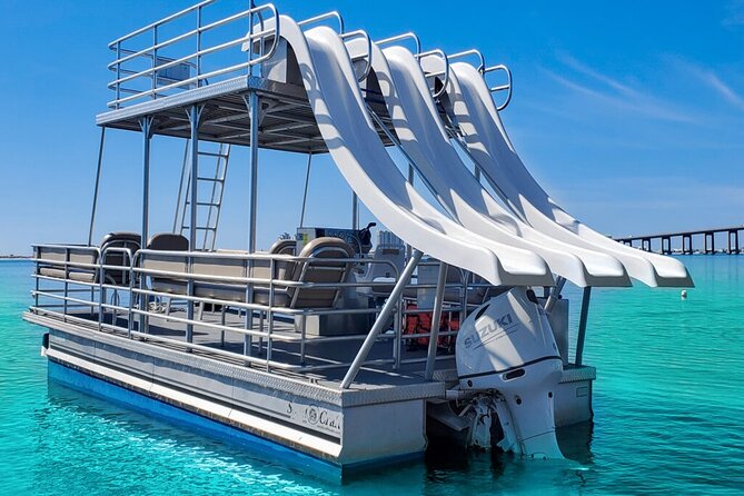 30ft Double Decker Triple Slide Party Boat with Captain up to 22 - The Exciting Features of the Triple Slide and Water Play