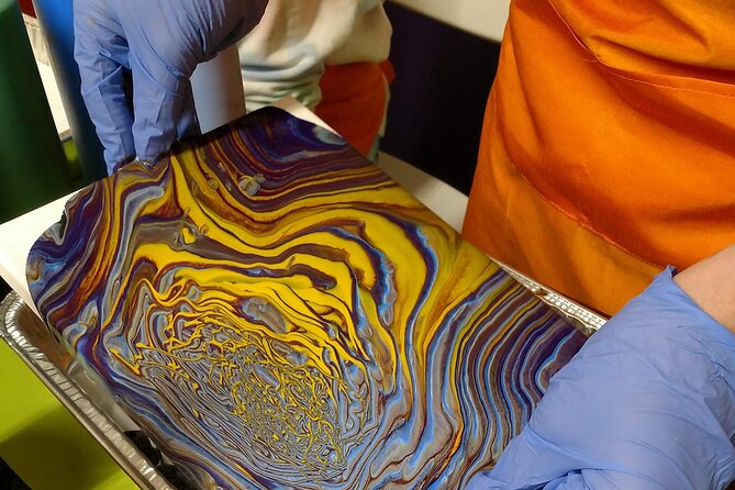 Acrylic Pour Painting Class in Estes Park, Colorado - What You Create and Take Home
