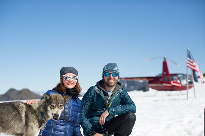 Alaska Helicopter and Glacier Dogsled Tour - ANCHORAGE AREA - Landing on the Vast Troublesome Glacier for an Authentic Dogsled Ride