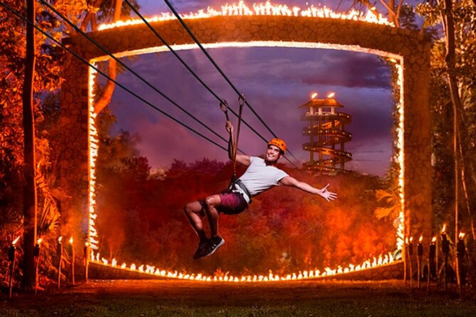 Amazing Xplor Fuego Tour All inclusive from Cancun & Playa del Carmen - A Range of Thrilling Activities Under a Night Sky