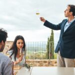 Aperitif on the Terrace of Podere Montale at Sunset - The Scenic Setting of Podere Montale in Tuscany
