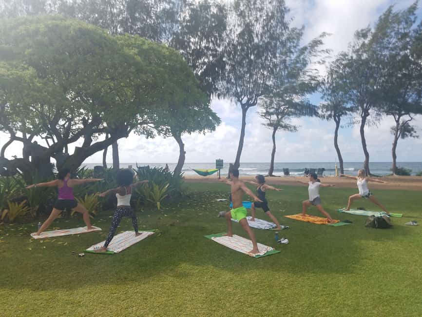 At the Kauai Shores Hotel: Kauai Yoga on the Beach Class - Choice of Indoor or Outdoor Yoga Practice