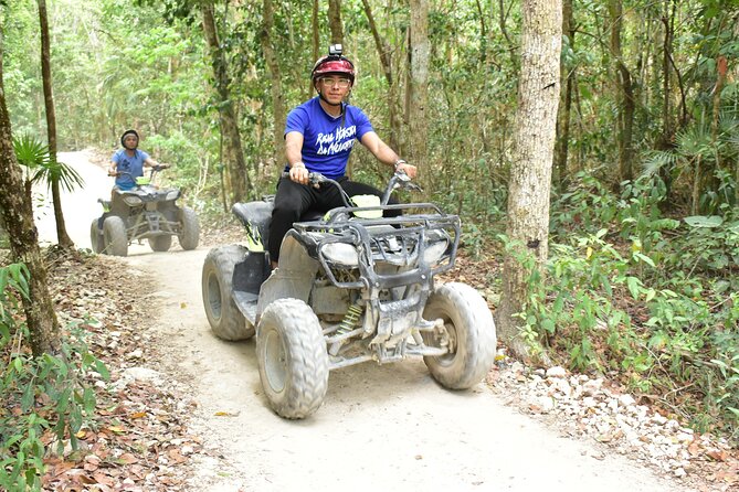 ATV (single) Ziplines & Cenote with Transportation from Cancun - Ziplining over the Riviera Maya Jungle